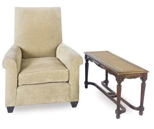 A CONTEMPORARY UPHOLSTERED CLUB CHAIR,