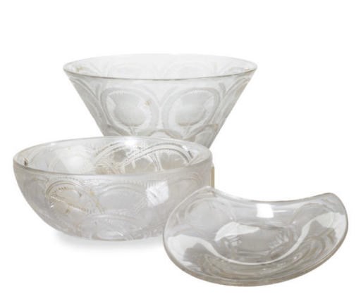 A FRENCH GLASS PART SALAD SERVICE,