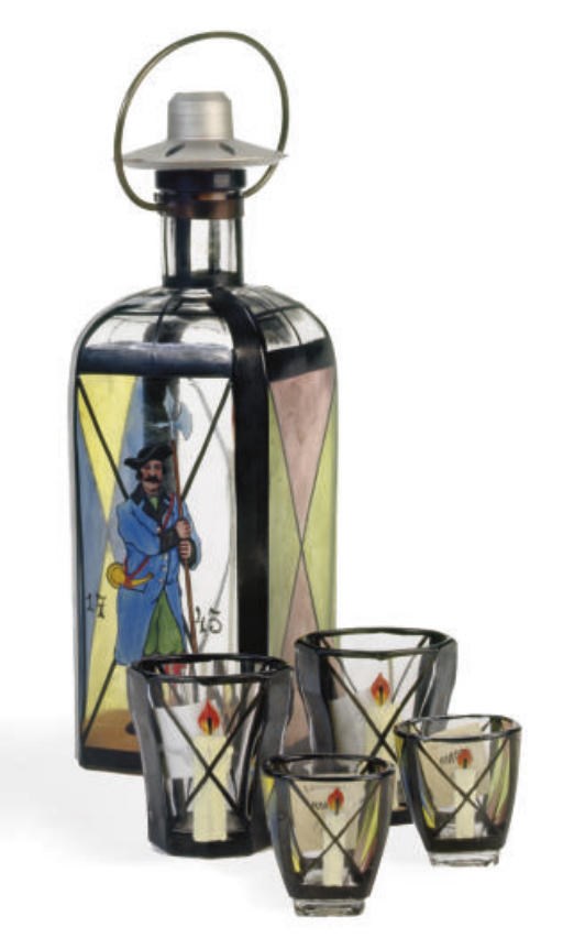 AN AUSTRIAN GLASS CORDIAL PART SERVICE,