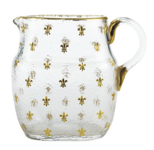 A FRENCH GILT GLASS EWER,