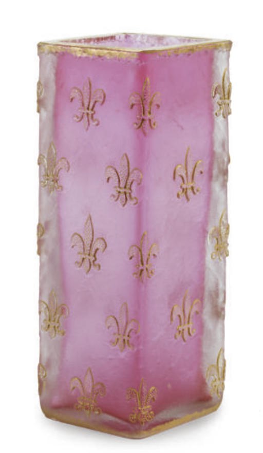 A FRENCH ETCHED AND GILT CAMEO GLASS VASE,