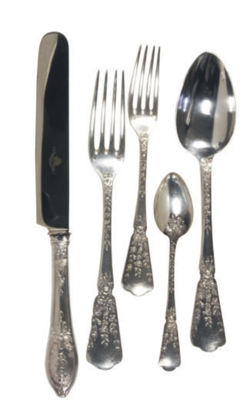 A FRENCH SILVER PART FLATWARE SERVICE,