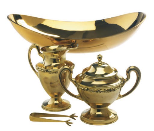 A GROUP OF MEXICAN SILVER-GILT HOLLOWARE,