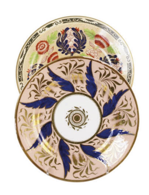 TWO SETS OF ENGLISH DESSERT PLATES,