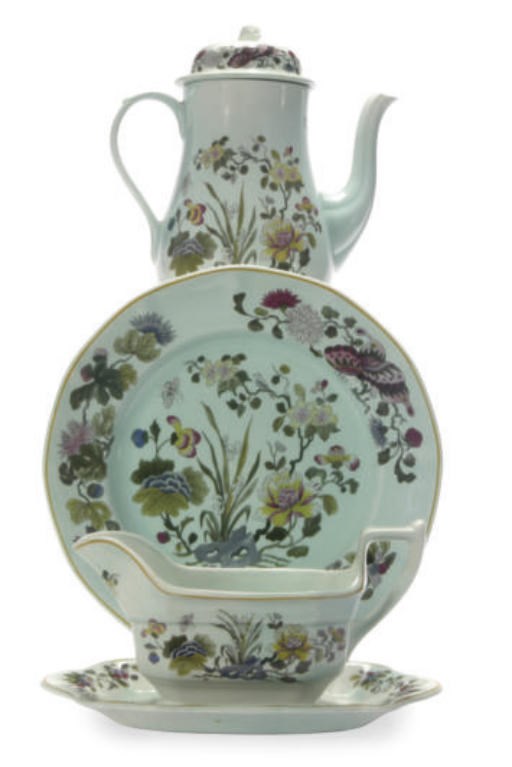 AN ENGLISH IRONSTONE PART DINNER SERVICE,