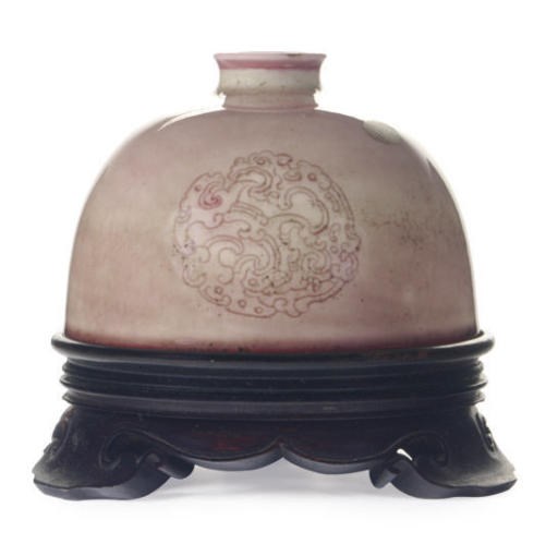 A CHINESE PEACHBLOOM-GLAZED BEEHIVE WATEROT,