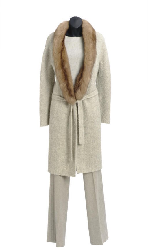A DOVE GREY THREE-PIECE ENSEMBLE,