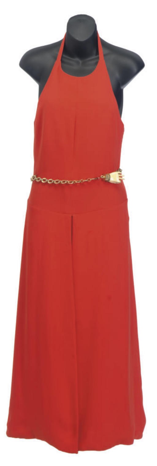 A BRIGHT ORANGE DOUBLE-KNIT DAY ENSEMBLE**,