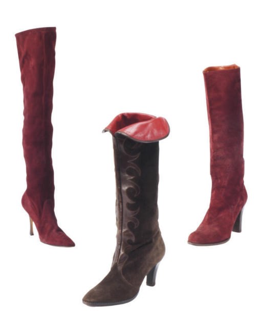 A GROUP OF THREE PAIRS OF BOOTS,