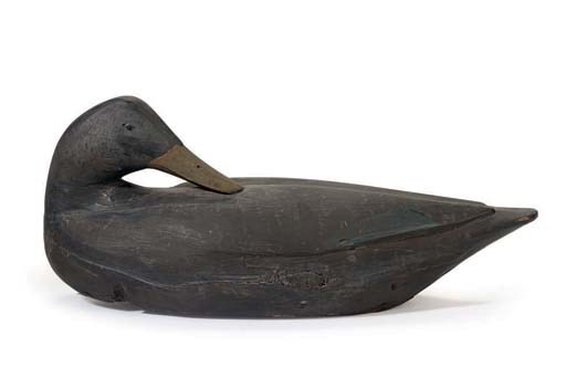 A BLACK DUCK DECOY