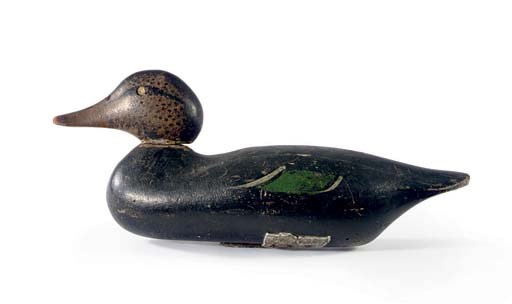 A STANDARD GRADE BLACK DUCK DECOY