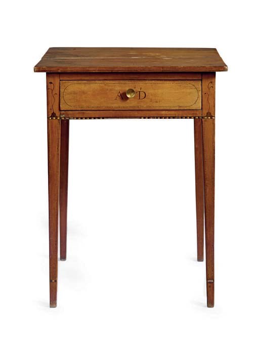 A FEDERAL INLAID CHERRYWOOD STAND