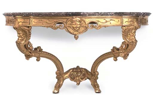 A REGENCE STYLE GILTWOOD CONSOLE