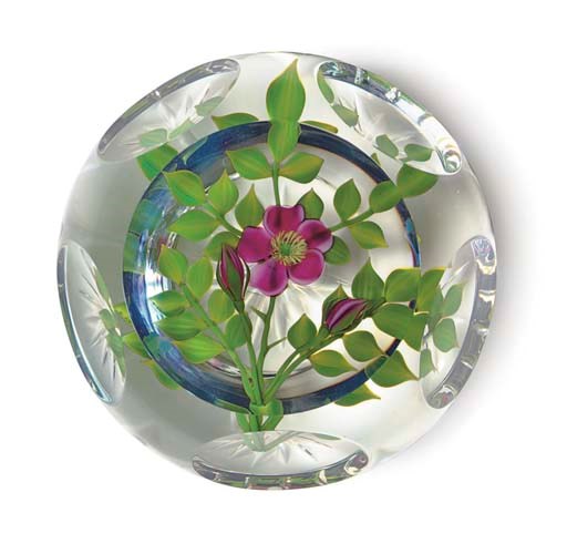 A PAUL STANKARD FACETED WILD ROSE WEIGHT