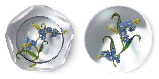 TWO PAUL STANKARD FORGET-ME-NOT WEIGHTS