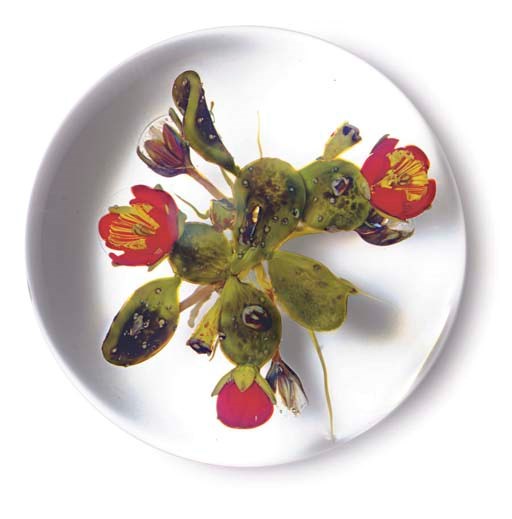 A PAUL STANKARD RED PRICKLY-PEAR AND 'EARTH SPIRIT' WEIGHT