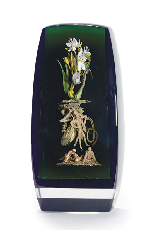 A PAUL STANKARD COLOR GROUND 'CLOISTERED' 'SPRING BEAUTY' AND 'EARTH SPIRIT' UPRIGHT WEIGHT