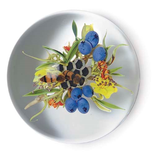 A PAUL STANKARD BEES, HONEYCOMB AND BOUQUET WEIGHT