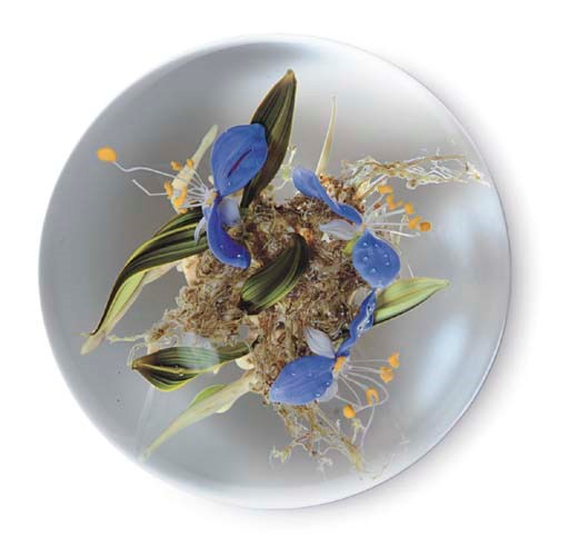A PAUL STANKARD DAY-FLOWER AND 'EARTH SPIRIT' WEIGHT