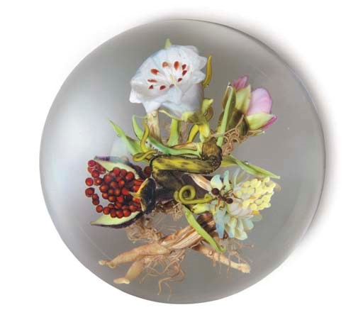 A PAUL STANKARD BOTANICAL, INSECT AND 'EARTH SPIRIT' WEIGHT