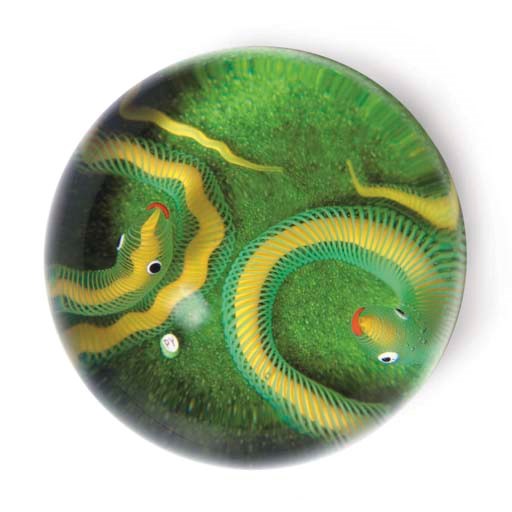 A PAUL YSART COLOR GROUND DOUBLE SNAKE PIEDOUCHE WEIGHT