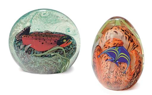 TWO ORIENT & FLUME FISH WEIGHTS