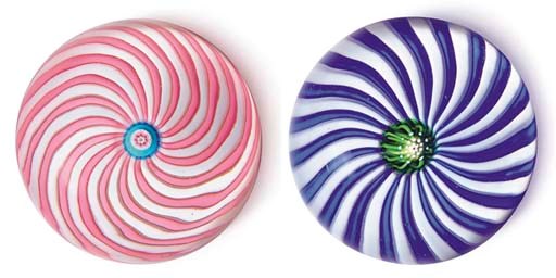 TWO CLICHY TWO-COLOR SWIRL WEIGHTS