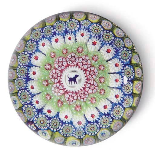 A SAINT LOUIS DATED CONCENTRIC MILLEFIORI WEIGHT