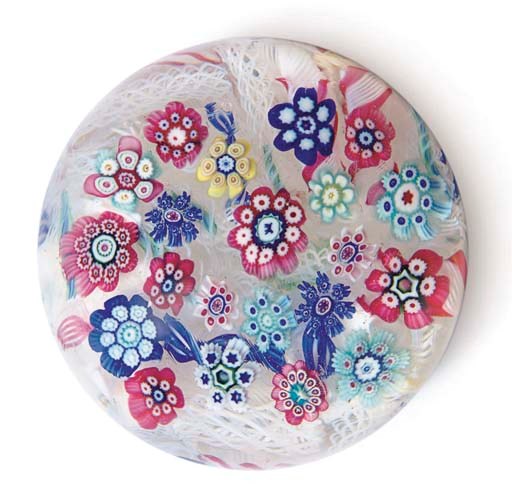 A BOHEMIAN SCATTERED MILLEFIORI WEIGHT