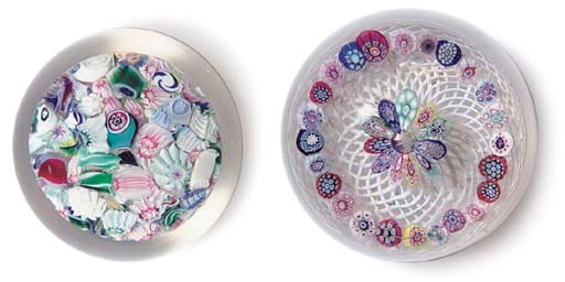 TWO NEW ENGLAND GLASS COMPANY WEIGHTS