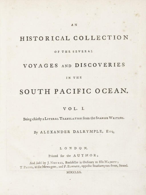 ALEXANDER DALRYMPLE (1737-1808)