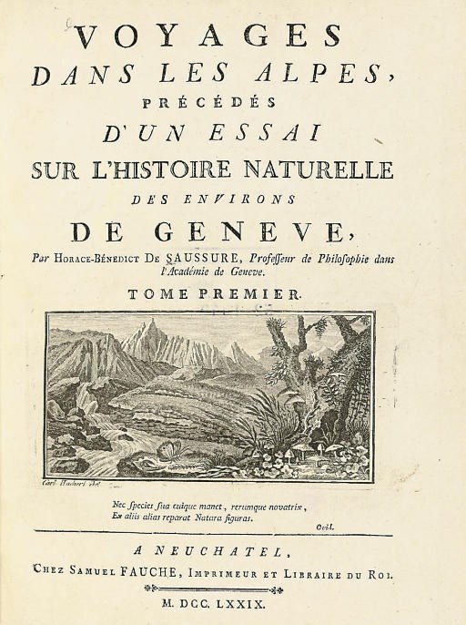 HORACE-BENEDICT DE SAUSSURE (1740-1799)