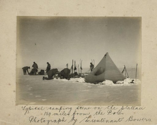 Herbert George Ponting (1871-1935), Robert Falcon Scott (1868-1912), Henry Robertson 'Birdie' Bowers (1883-1912), Tryggve Gran (1889-1980) and others