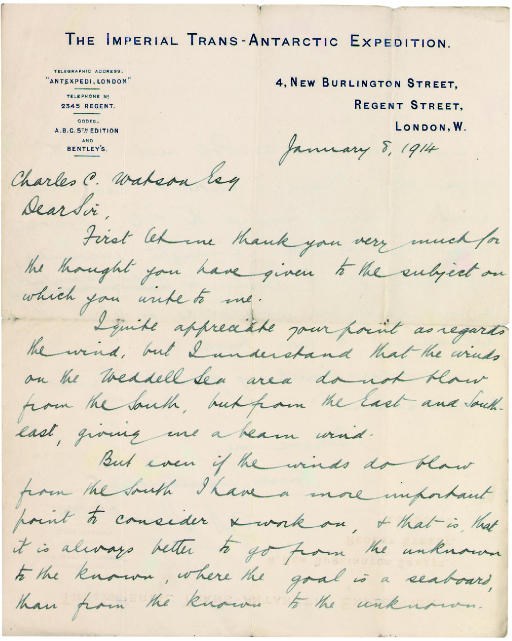 SIR ERNEST HENRY SHACKLETON (1874-1922)