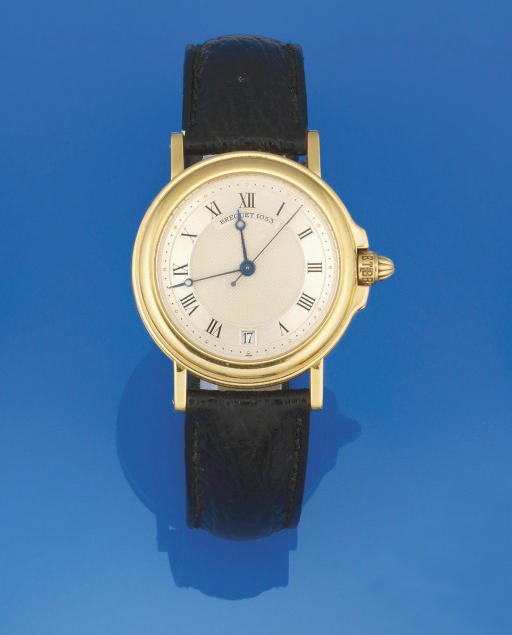 AN 18CT. GOLD AUTOMATIC WRISTWATCH, BY BREGUET