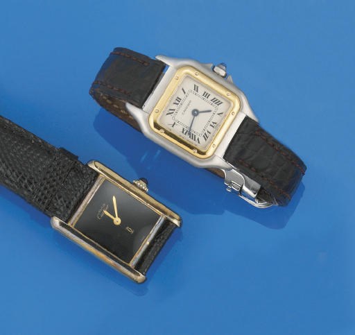 TWO LADY'S WRISTWATCHES, BY CARTIER