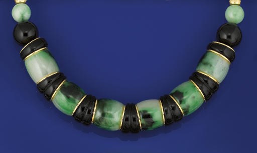 A jade and onyx necklace, by Kai-Yin Lo