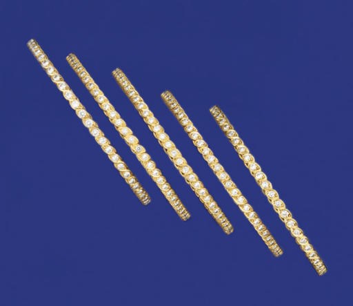 A set of five bangles