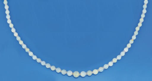 An early 20th century opal bead necklace
