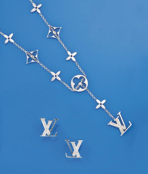 A DIAMOND SET "MONOGRAM" NECKLACE, BY LOUIS VUITTON