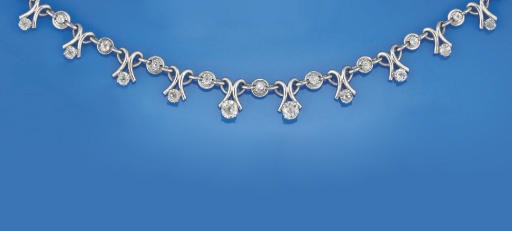 A diamond fringe necklace