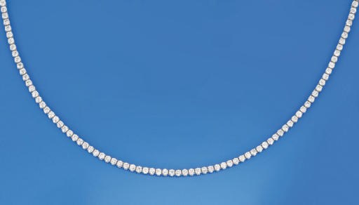 A diamond line necklace