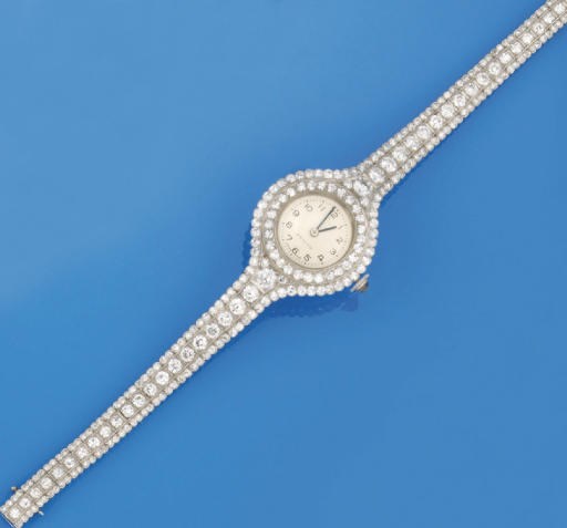 A lady's diamond wristwatch, by Zenith