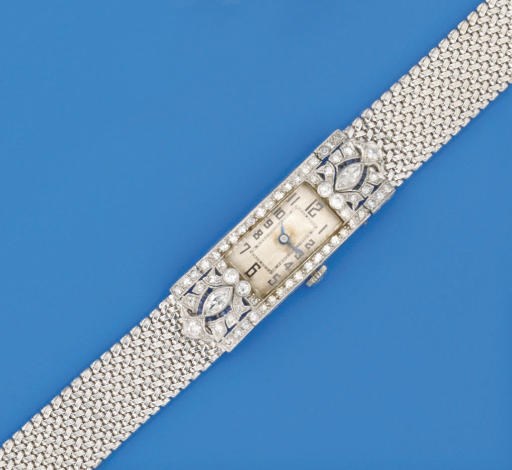 A lady's diamond wristwatch