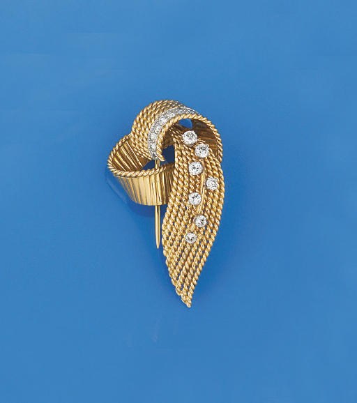 A diamond set brooch, by Mauboussin