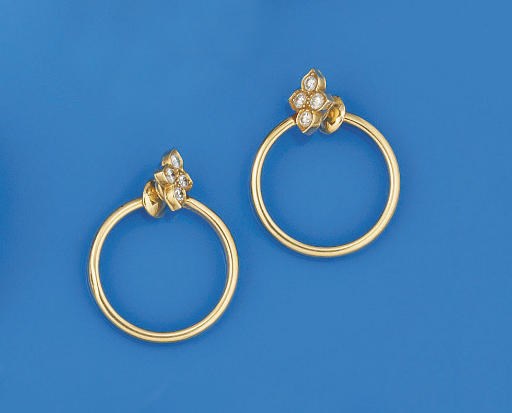 A pair of earrings, by Cartier