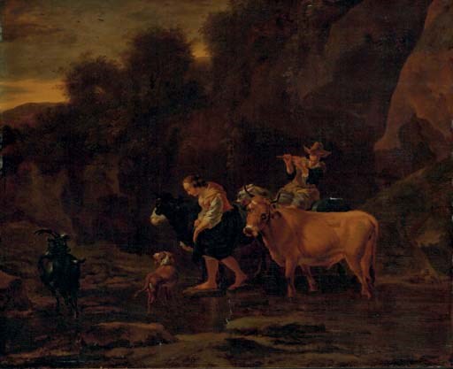 Attributed to Nicholaes Berchem Haarlem 1620-1683 Amsterdam