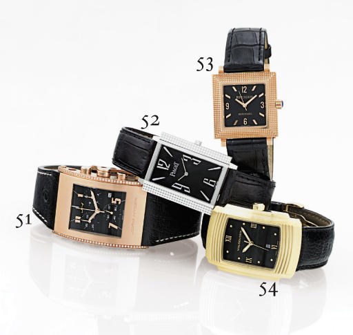 PIAGET.  AN 18K WHITE GOLD RECTANGULAR WRISTWATCH