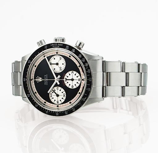 ROLEX. A RARE STAINLESS STEEL CHRONOGRAPH WRISTWATCH WITH BRACELET