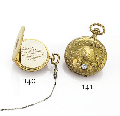 TOUCHON. A HISTORICALLY INTERESTING 18K GOLD OPENFACE KEYLESS LEVER POCKET WATCH